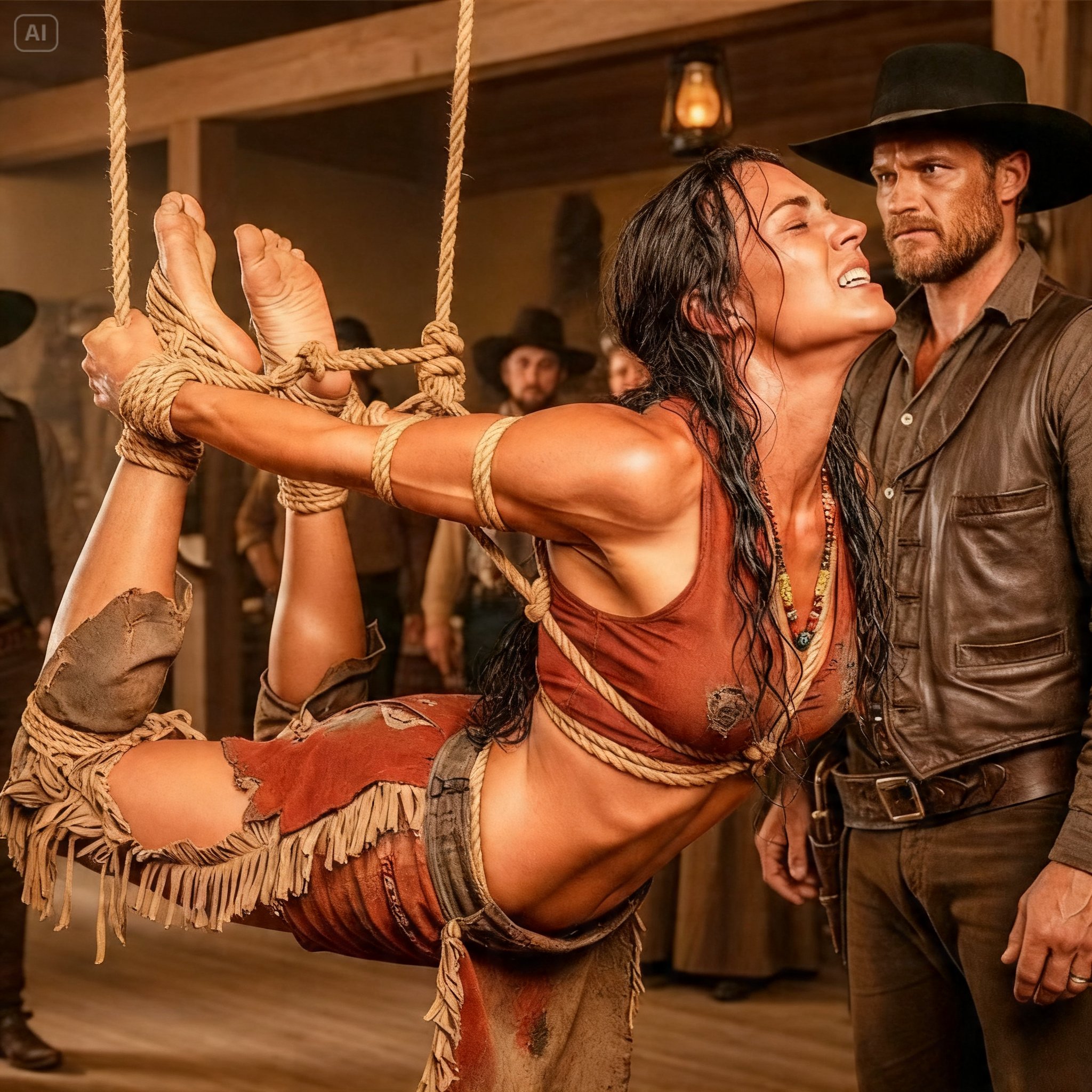 NO ONE DARED HELP HER AS SHE STOOD THERE HUMILIATED AND ALONE — UNTIL A COWBOY STEPPED FORWARD, LOOKED EVERYONE IN THE EYE, AND SAID, “ENOUGH.”