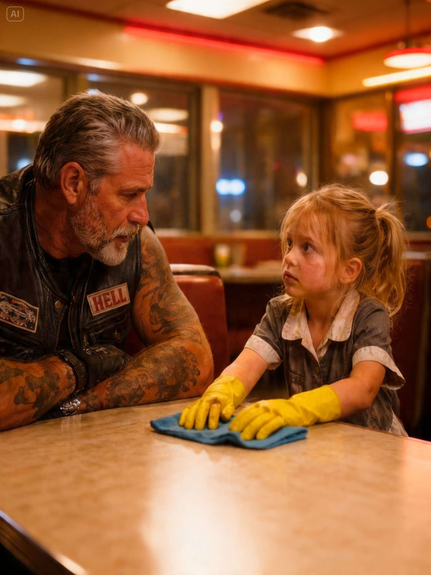 SHE WAS 9, WORKING THE NIGHT SHIFT LIKE A GHOST – UNTIL A HELLS ANGEL DISCOVERED WHO SHE WAS HIDING FROM