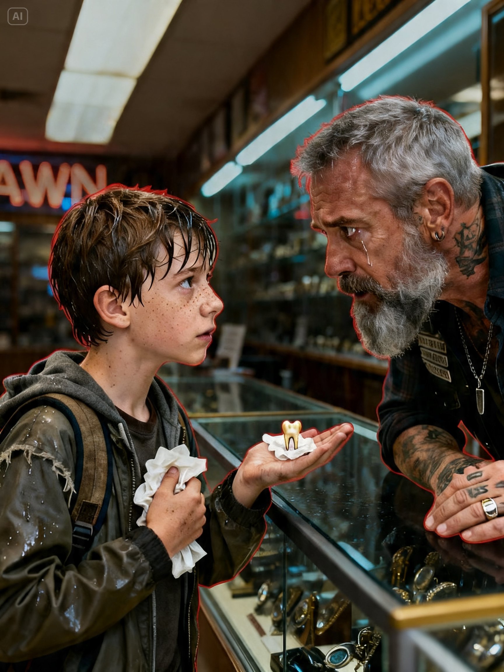 A 10-YEAR-OLD LAID HIS MOTHER’S BLOODY GOLD TOOTH ON A BIKER’S COUNTER – THEN THE TOWN’S DARKEST SECRET EXPLODED