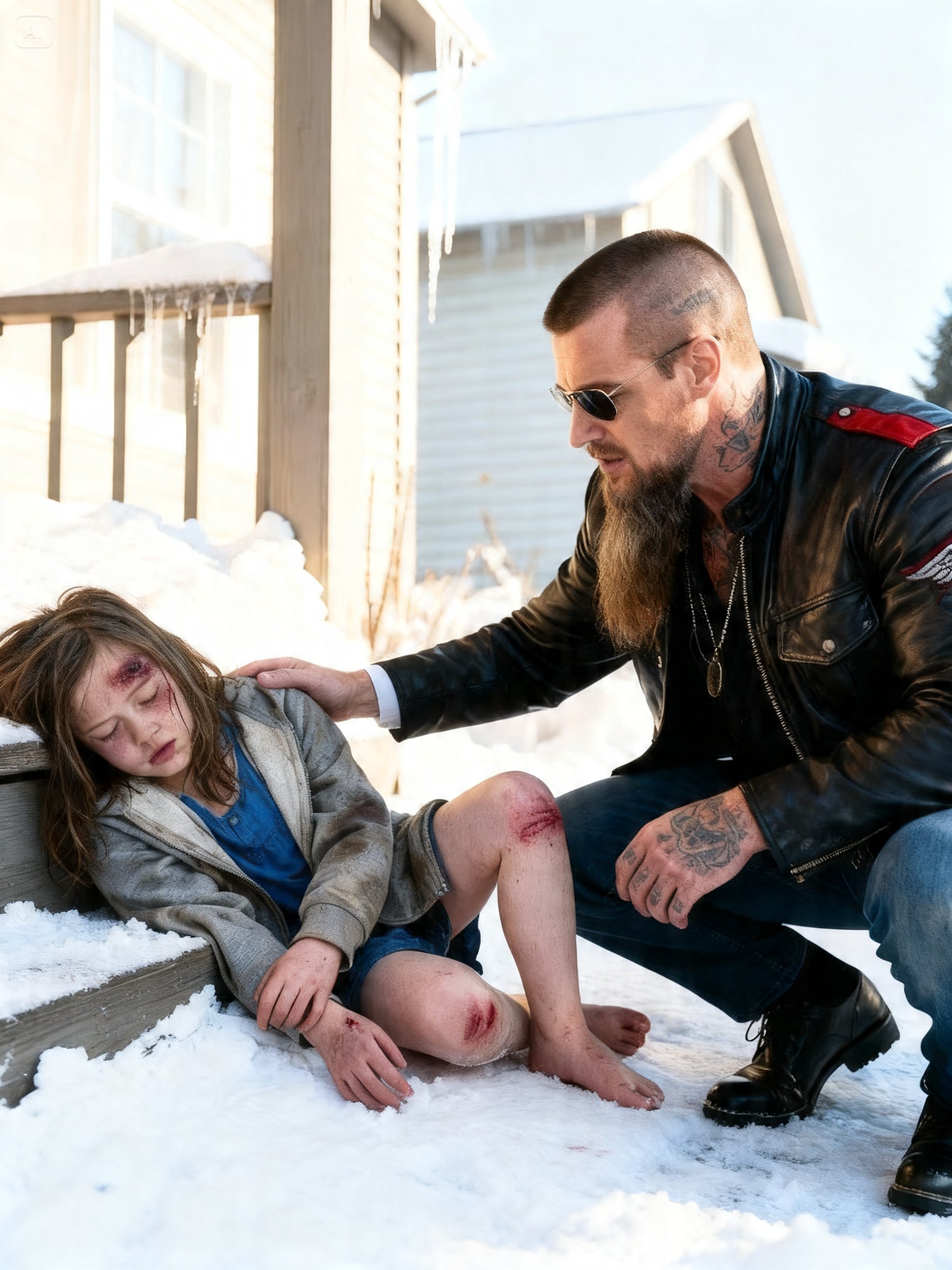 I CARRIED A BEATEN LITTLE GIRL OUT OF THE SNOW – HER GAMBLING AUNT LEFT HER THERE TO DIE