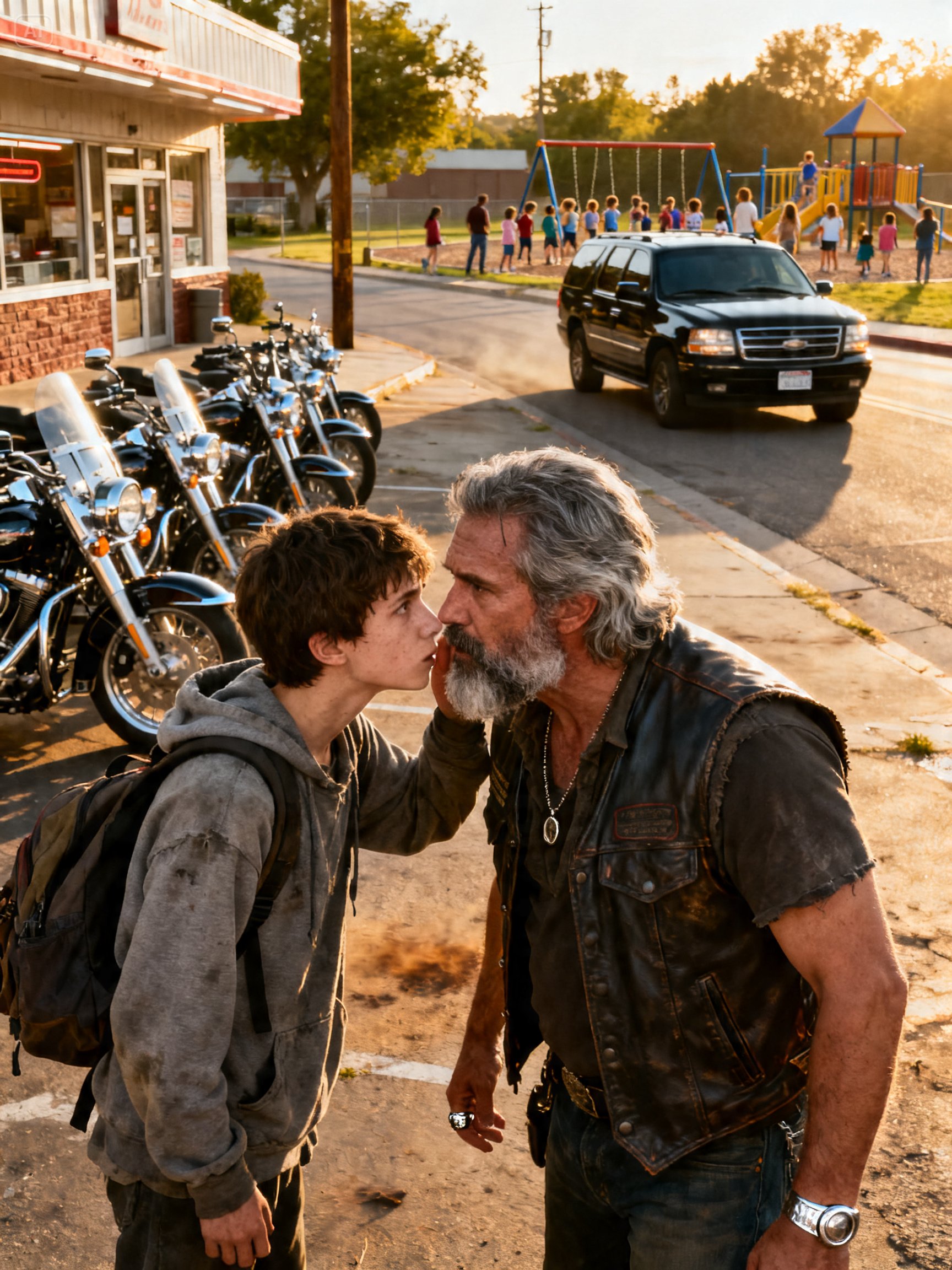 A HOMELESS BOY WHISPERED, “THAT CAR IS WATCHING THE KIDS” – WHAT THE HELLS ANGELS FOUND NEXT WAS PURE HORROR