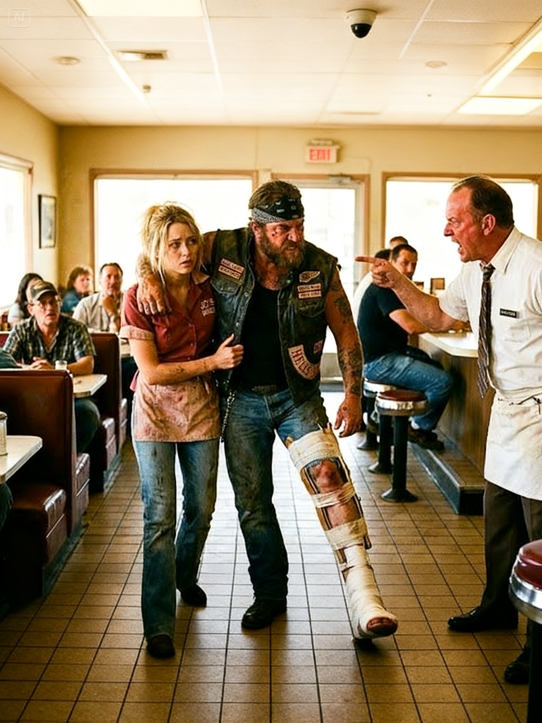 SHE WAS FIRED FOR GIVING A BIKER WATER – BY DAWN 200 HELLS ANGELS HAD THE DINER SURROUNDED