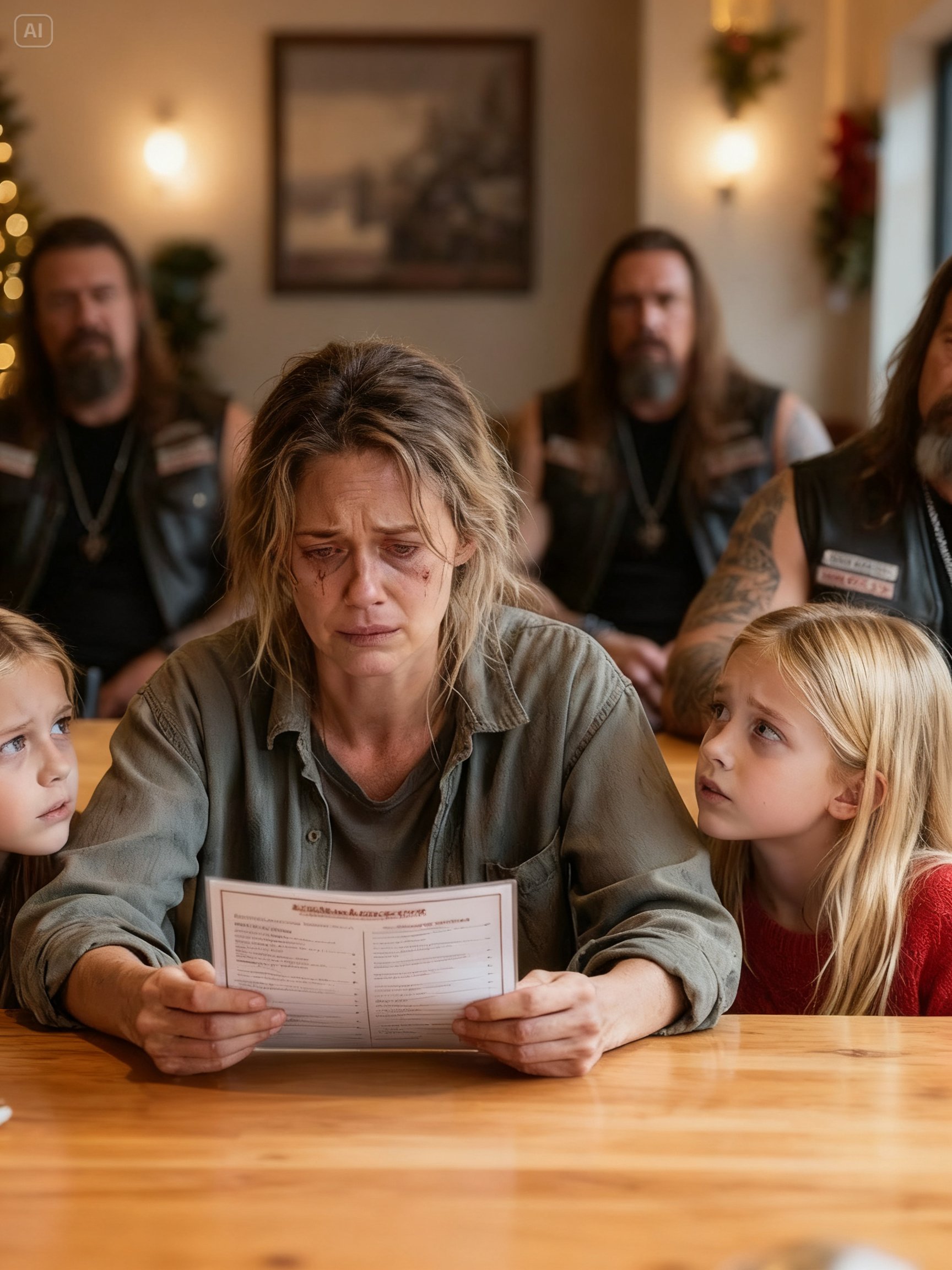 SHE HAD ONLY $20 TO FEED HER TWINS ON CHRISTMAS EVE – THEN A HELL’S ANGEL SAW HER BILL AND DID THE UNTHINKABLE