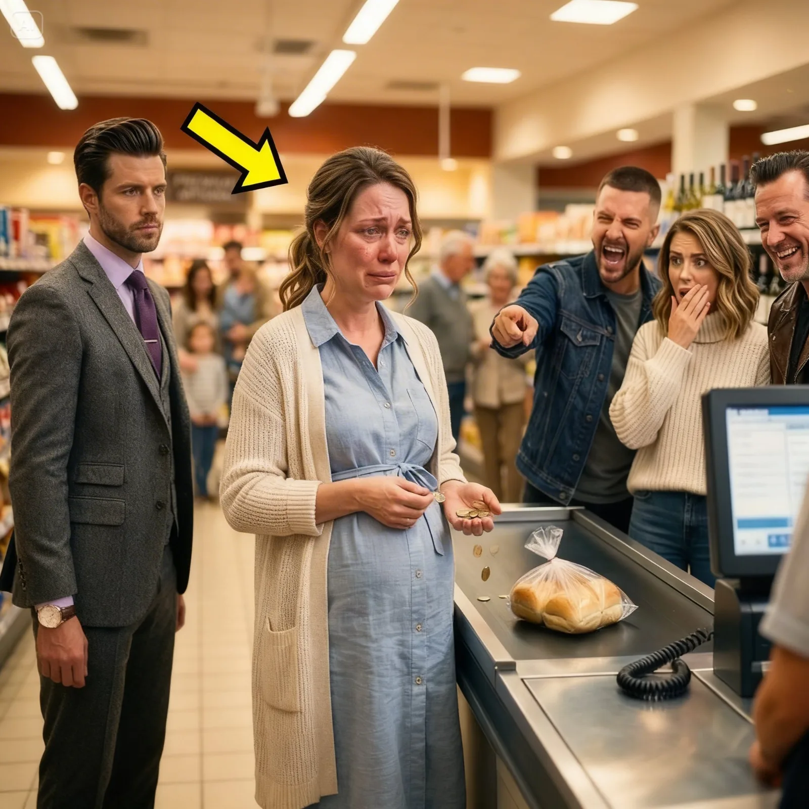 They Mocked a Pregnant Woman Over $2 at the Checkout – Then the Quiet Millionaire Changed Her Entire Life