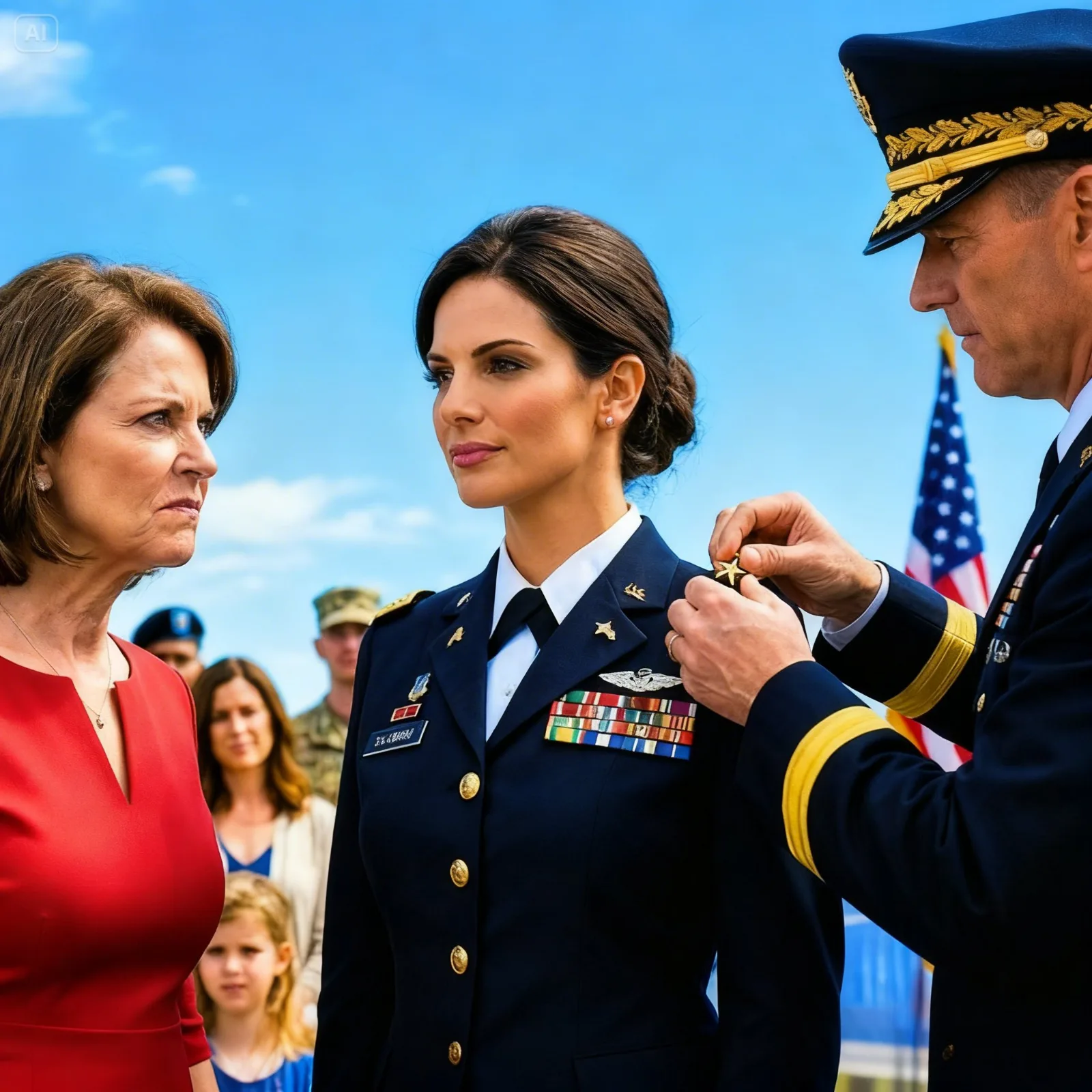 “Don’t Embarrass Us,” Mom Whispered Before My Brother’s Promotion – Then the General Walked Past Him and Pinned His Star on Me