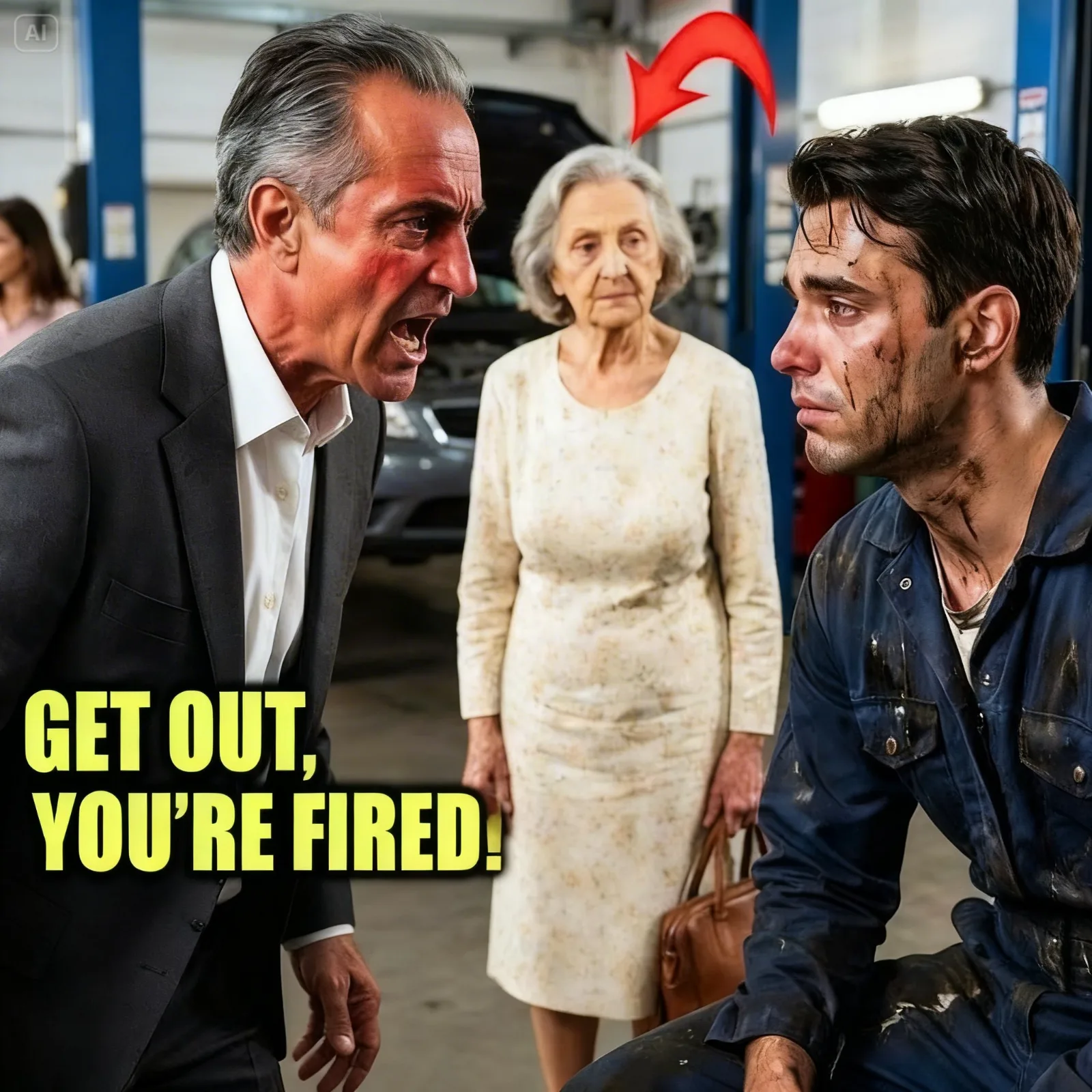 He Fixed an Elderly Stranger’s Car for Free – Then the Shop Fired Him Before They Learned Who She Really Was