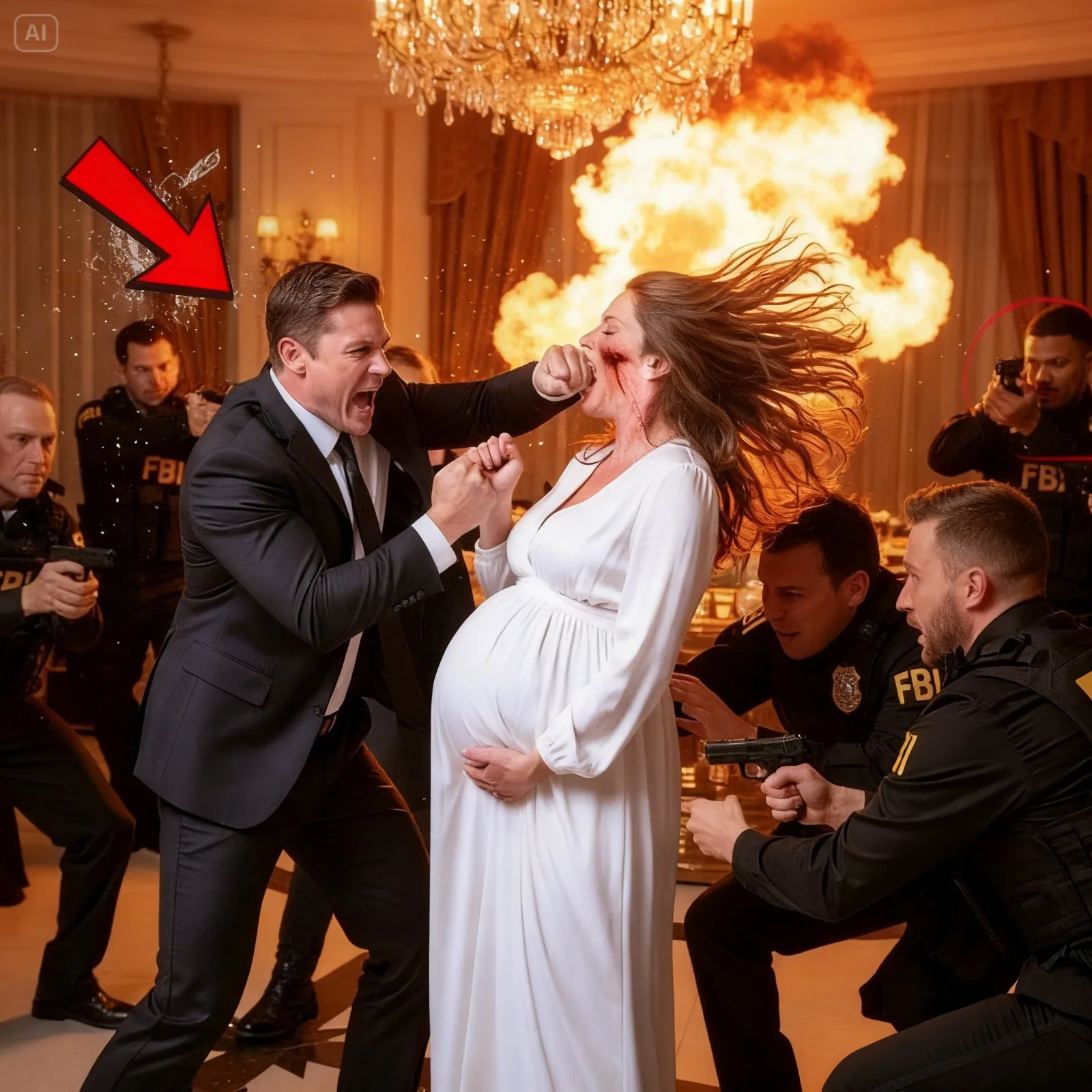 He Beat His 7-Months-Pregnant Wife at Their Housewarming Party – Then Every Guest Pulled Out an FBI Badge