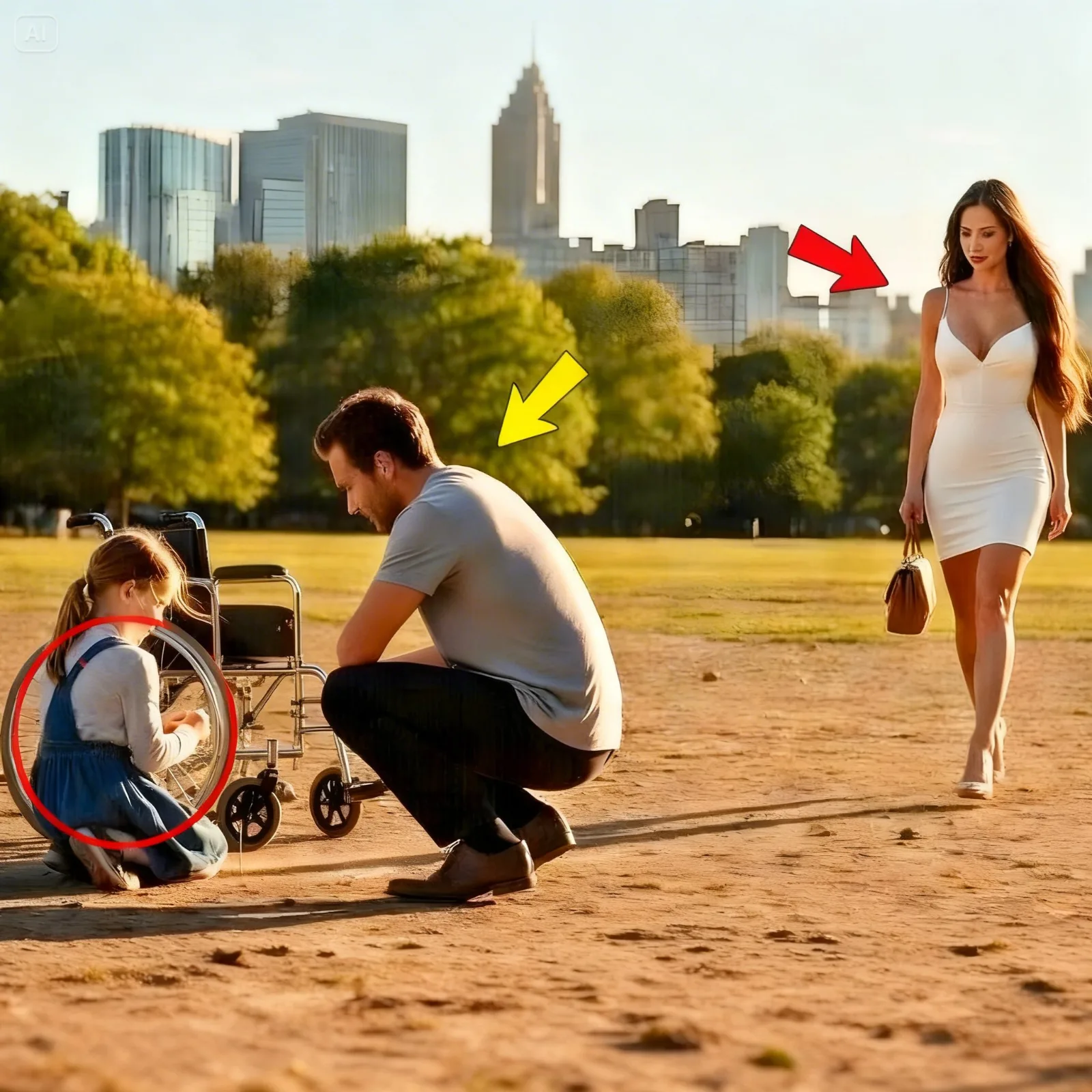 The Single Dad Drew a Chalk Circle for a Lonely Girl – Unaware Her Billionaire Mother Was Watching Everything