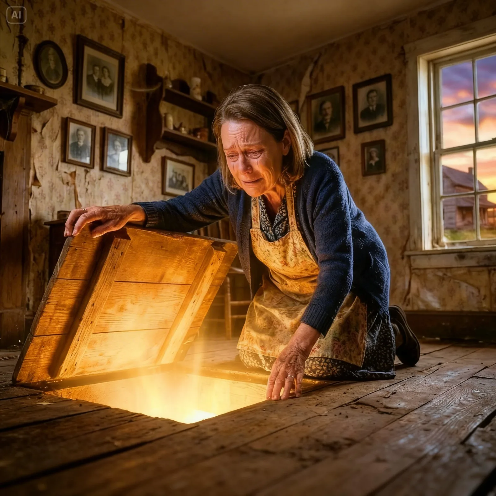 Overlooked in Her Father’s Will, She Got the Rotting Farmhouse Nobody Wanted – Then She Heard a Hollow Sound Beneath the Floor