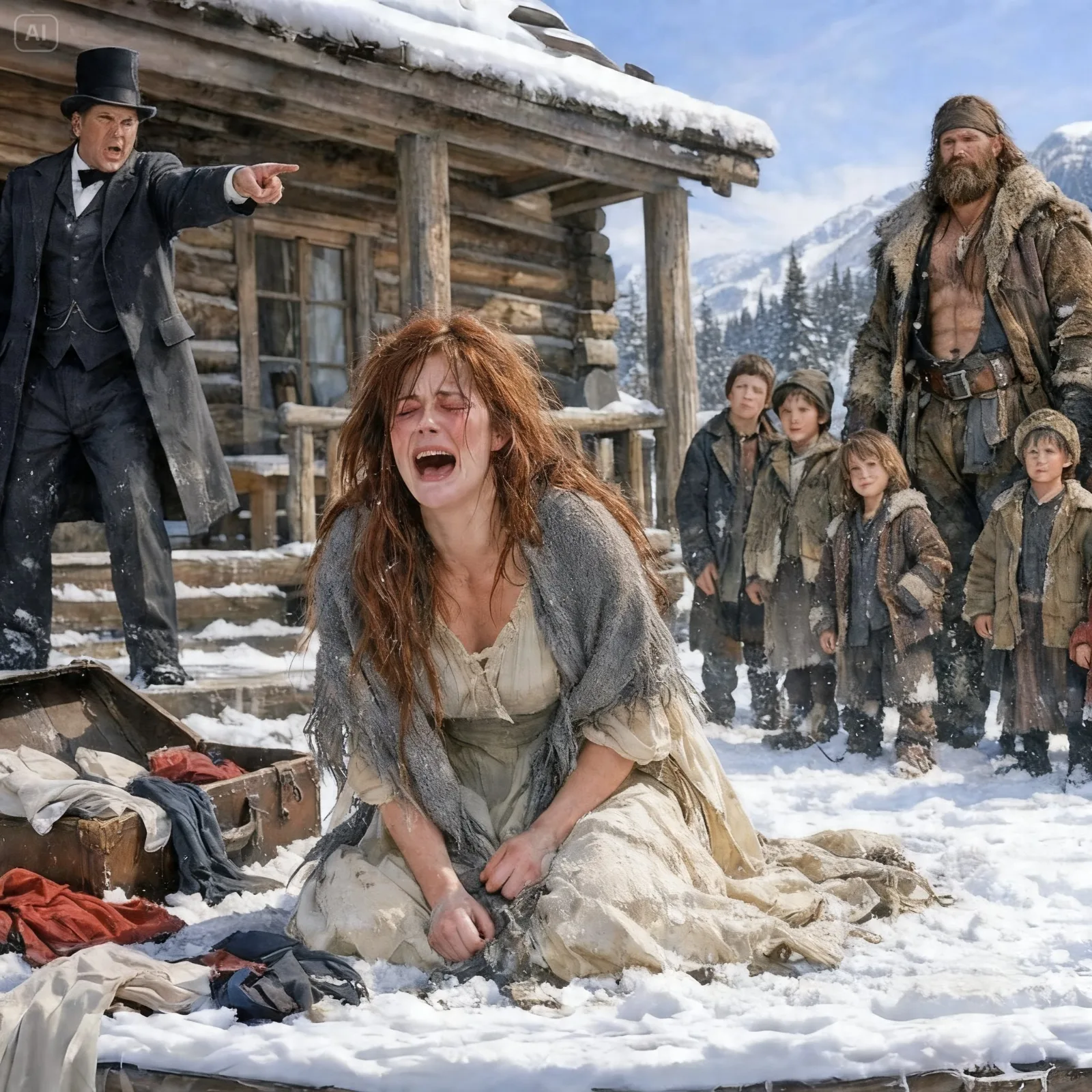 He Threw His “Barren” Wife Into the Snow – Then a Mountain Man Said, “I Have 9 Kids. Come With Me.”