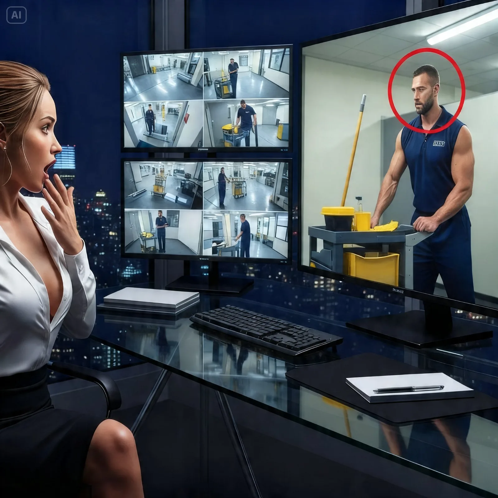 CEO Secretly Watched Her Single Dad Janitor Every Night — Then Discovered the Him Shocking Truth