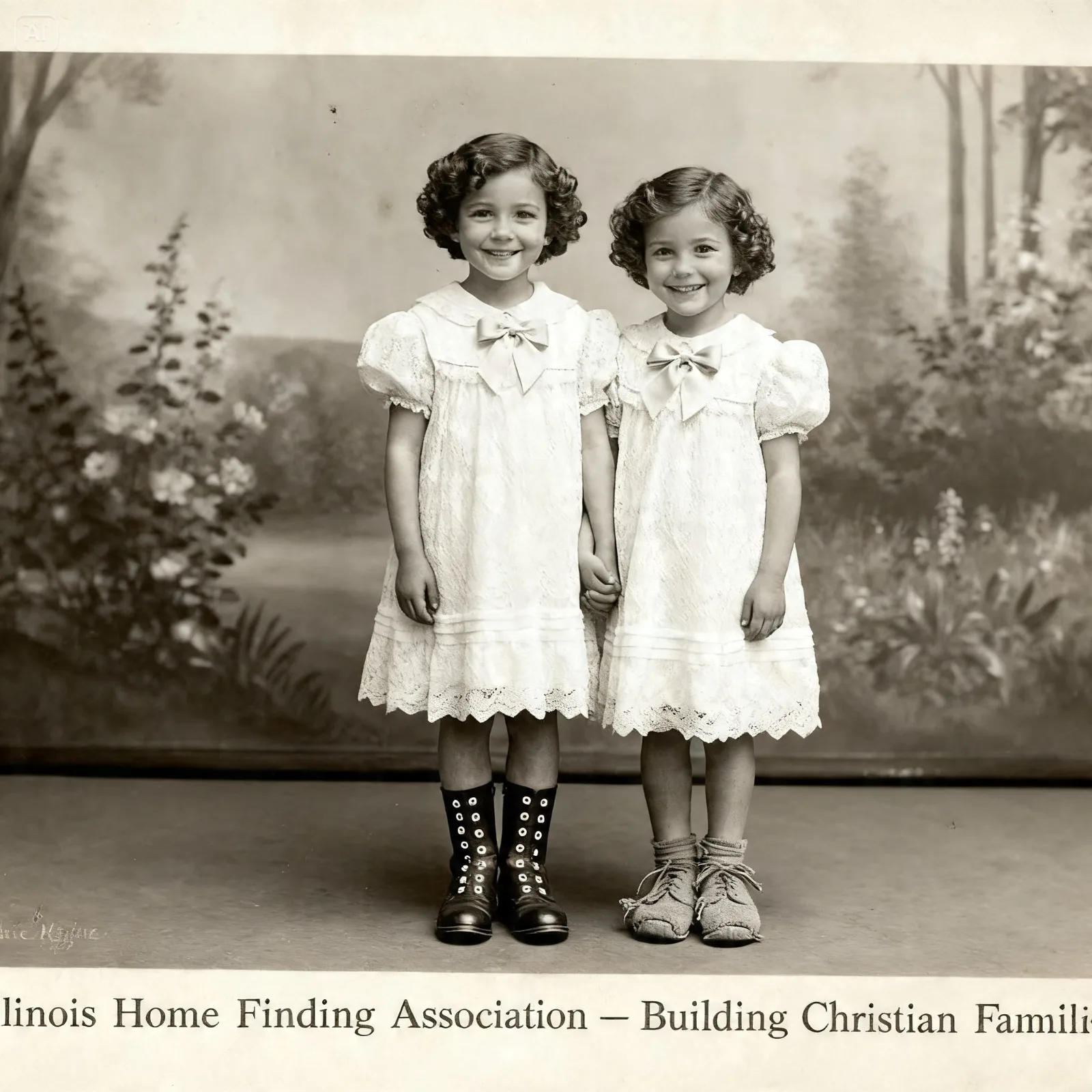 THIS 1919 PHOTO OF TWO “TWINS” LOOKED PERFECT UNTIL A CURATOR NOTICED THEIR SHOES