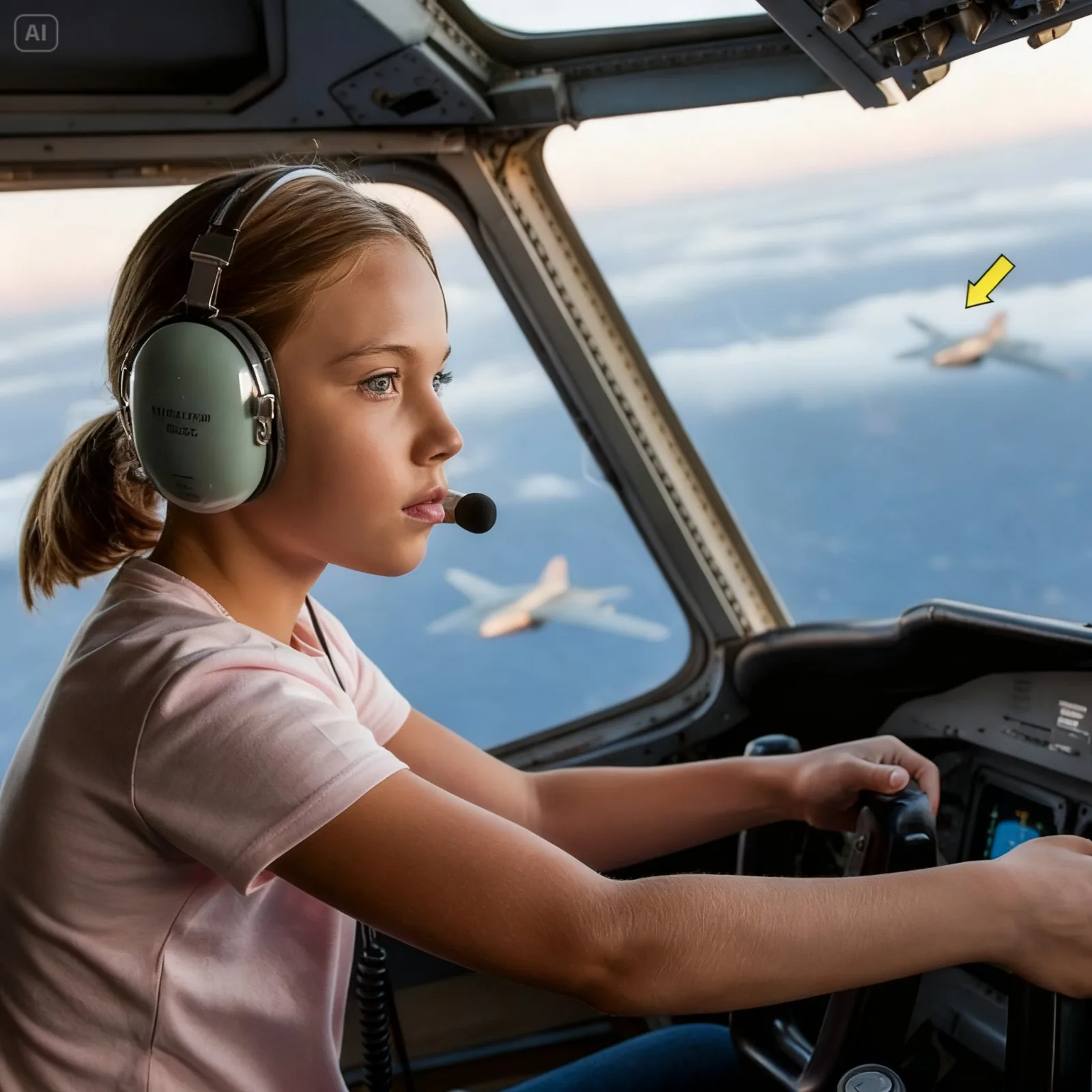 THE PLANE WENT SILENT AT 30,000 FEET—THEN AN 11-YEAR-OLD GIRL TOOK THE PILOT’S SEAT