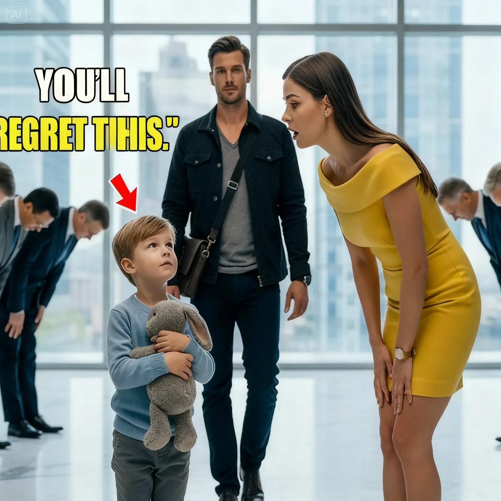 THE CEO LAUGHED AT THE LITTLE BOY IN HER LOBBY—MINUTES LATER, HIS SINGLE DAD WALKED IN AND THE BOARDROOM WENT SILENT