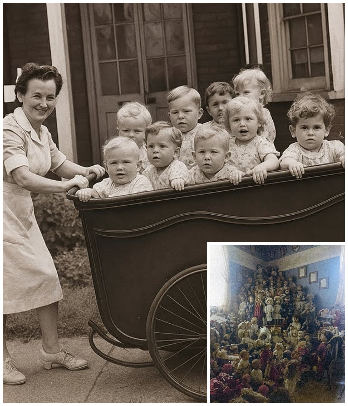 They Said the Orphanage Children Were Safely Relocated – Then She Opened a Hidden Room and Found 43 Dolls Waiting for Them