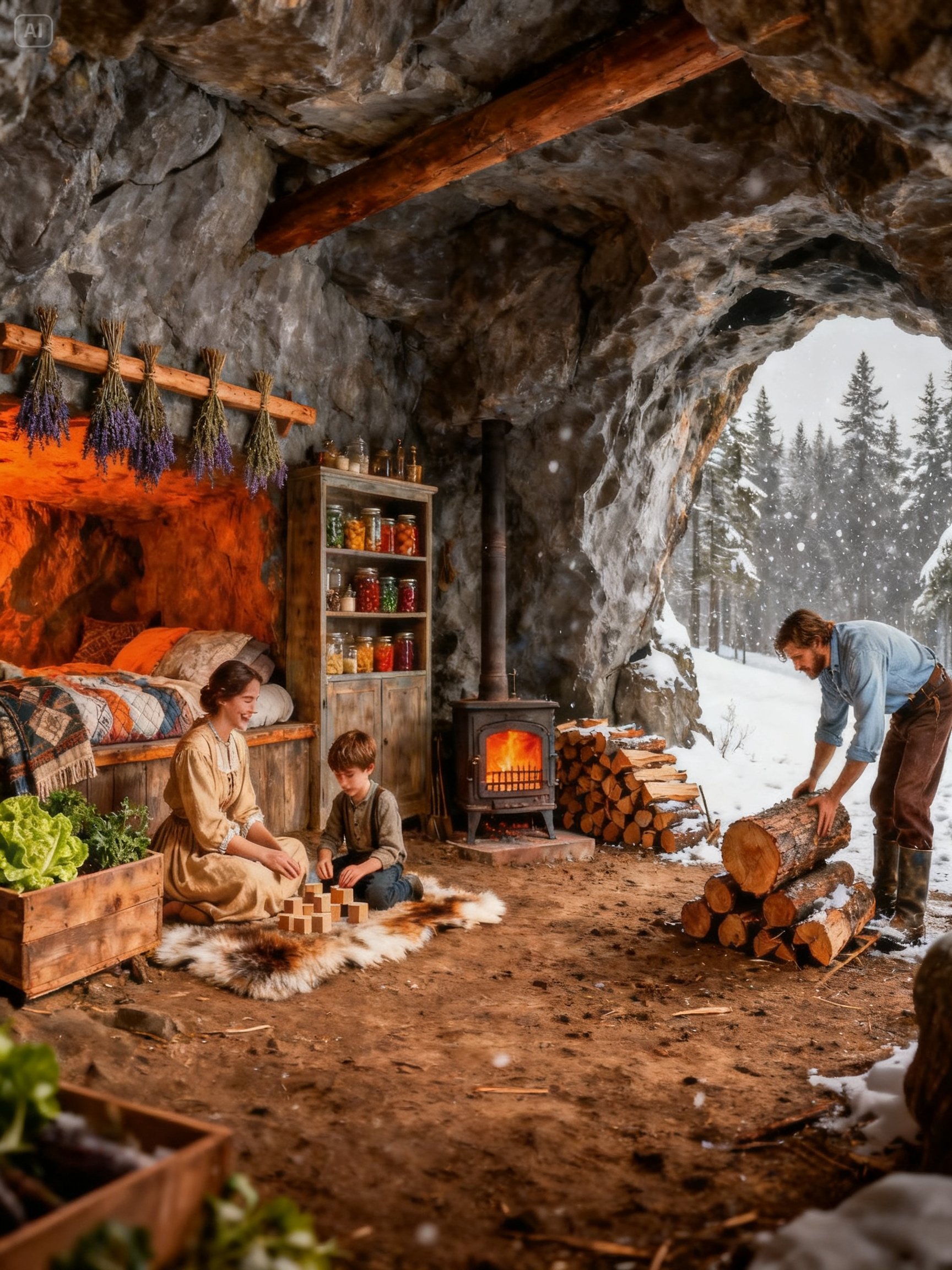 They Laughed at the Cave Given to the Couple — Until the Snow Hit 8 Feet and They Survived