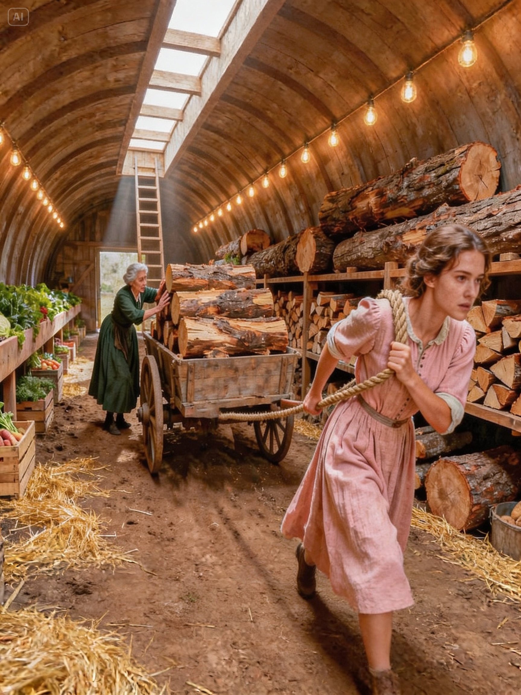 Widow and Her Mother Dug a Wood-Drying Tunnel — The Blizzard Made It Their Only Hope