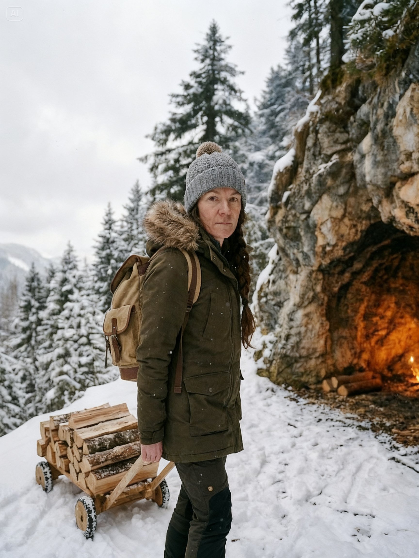 Cast Out Before Winter a Widow Stockpiled a Cave With Firewood and Food It Saved Her in the Blizzard
