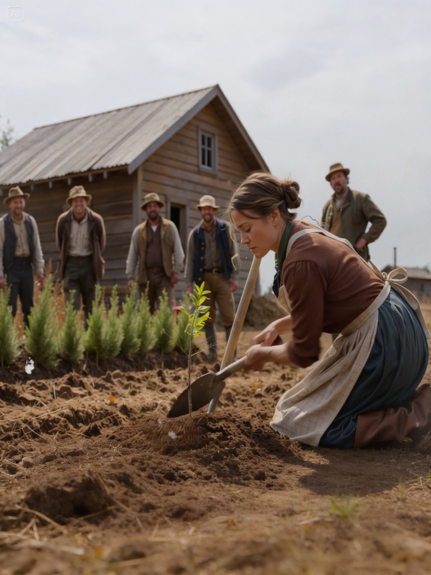 They Laughed as She Planted Trees Around Her Cabin — Until Winter Turned It Into a Fortress