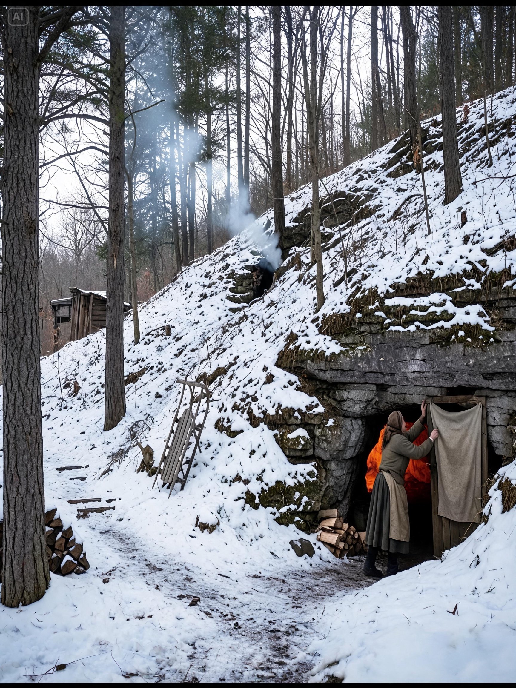 How She Built a Shelter Inside a Cave That Stayed Over 80°F During the Worst Winter in 45 Years