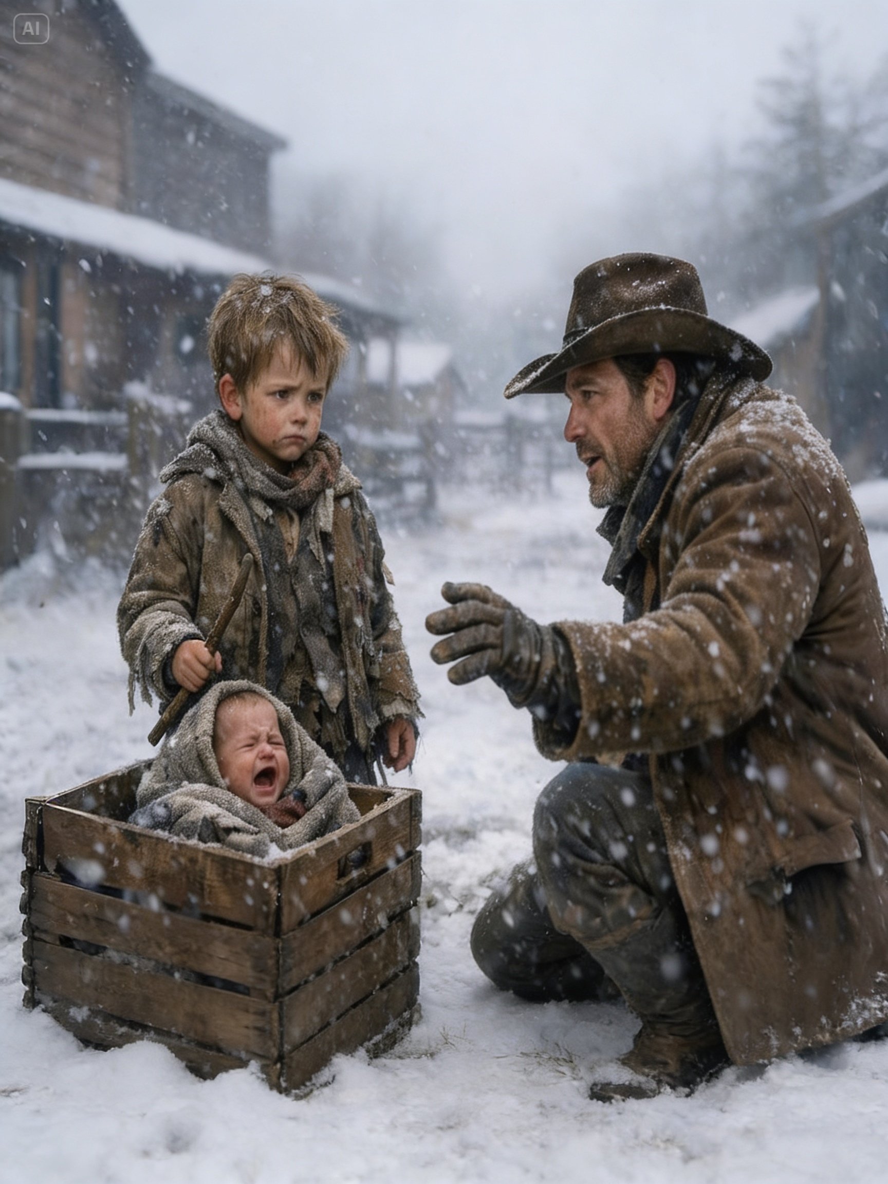 A Small Boy Guarded His Baby Sister in the Cold — The Rancher’s Next Move Changed Their Lives