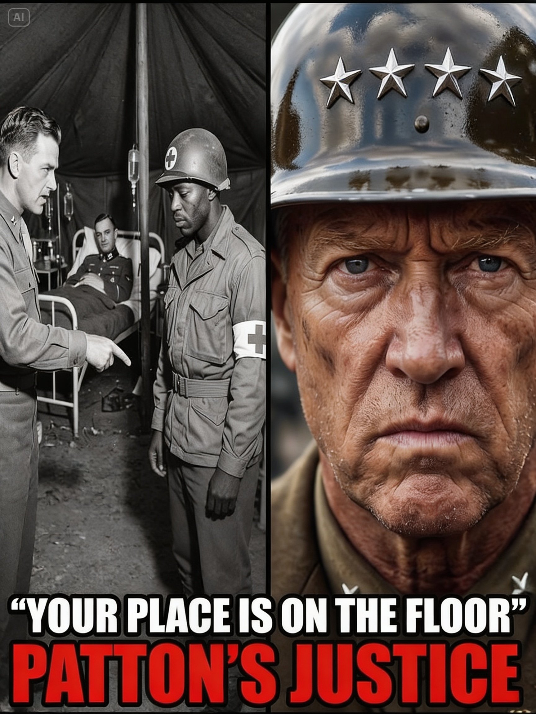 What Patton Did When a White Officer Forced a Black Combat Medic to Give His Bed to a German POW