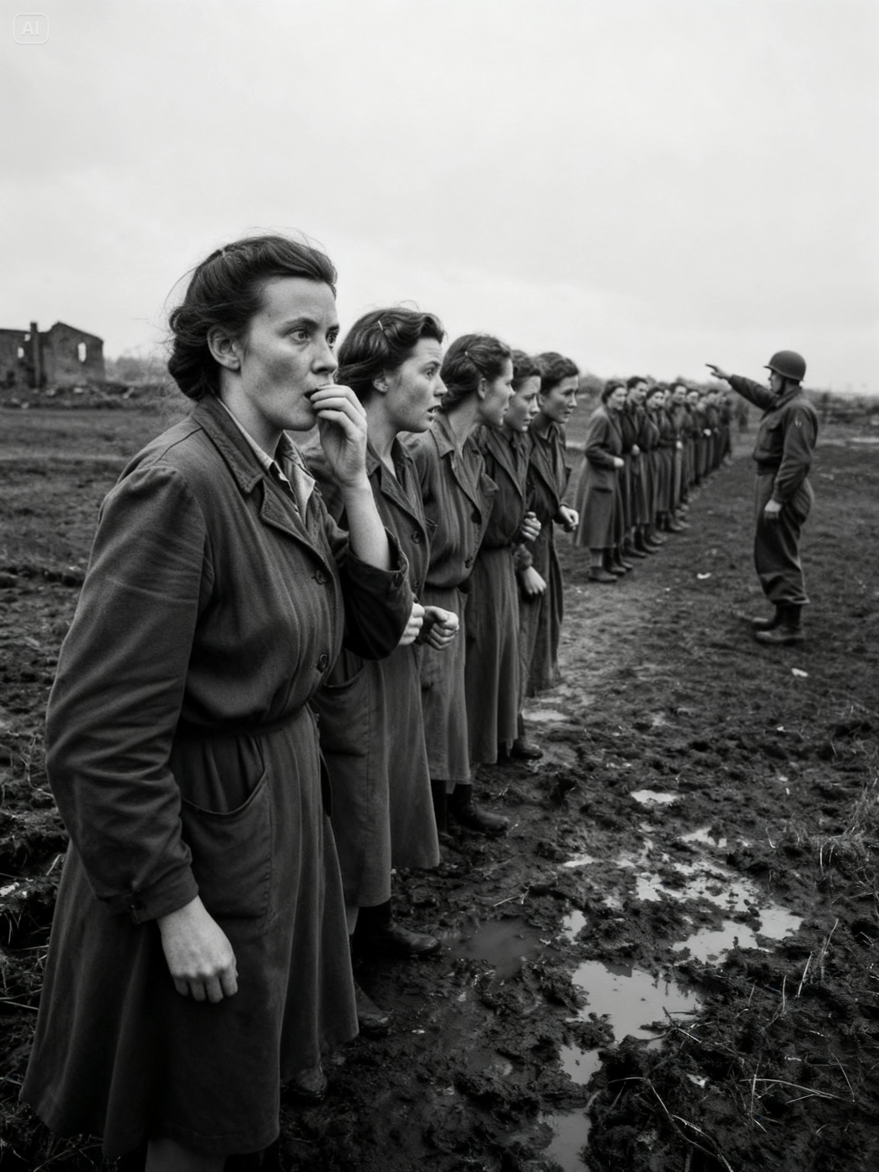 “Line Up Outside!” – German Women POWs Stunned by an Unexpected Order from American Soldiers