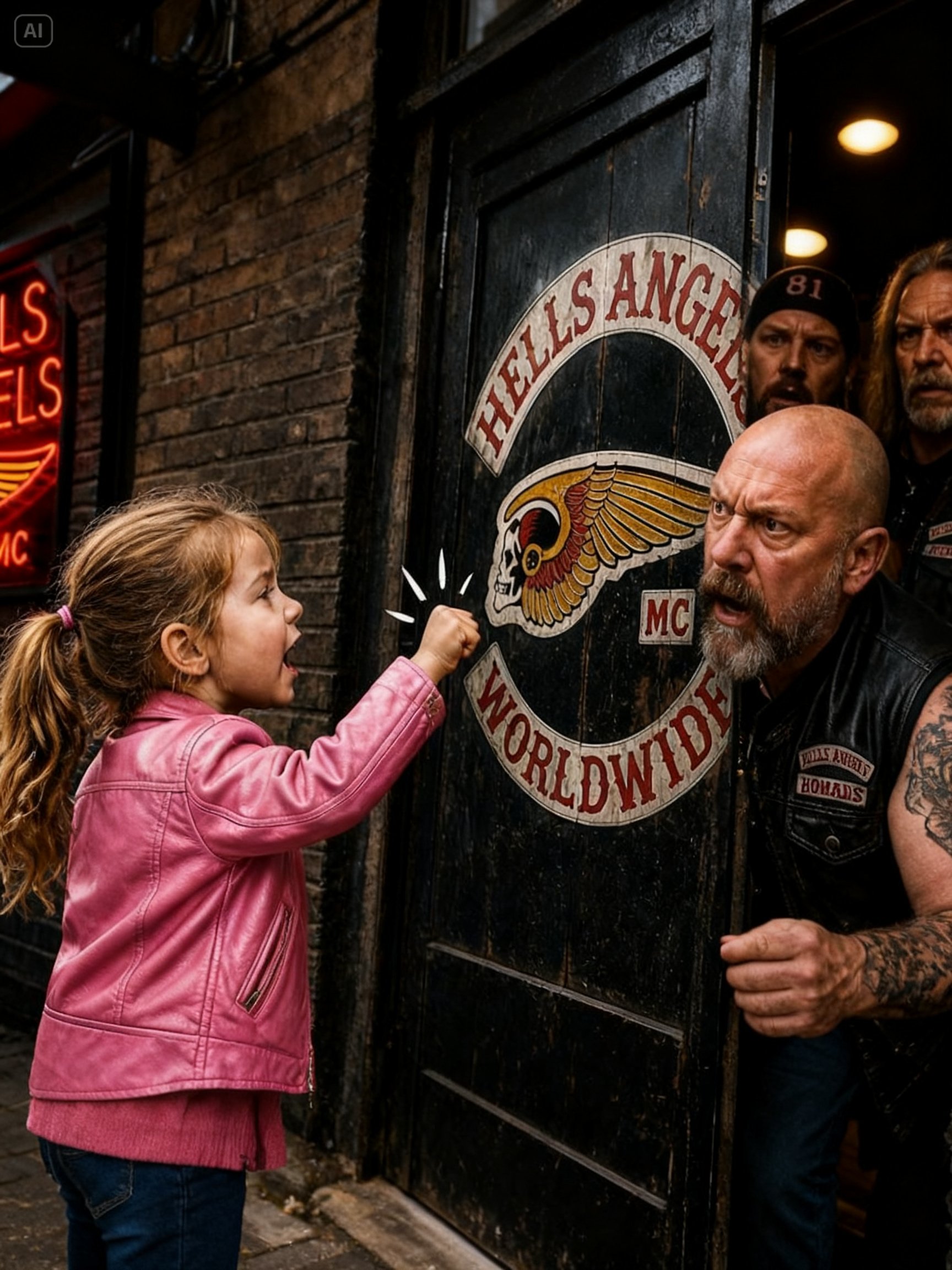 A LITTLE GIRL KNOCKED ON THE HELLS ANGELS DOOR AND SAID ‘MY MOM IS MEAN’ – WHAT THE OLD BIKER DISCOVERED LEFT EVERYONE SILENT