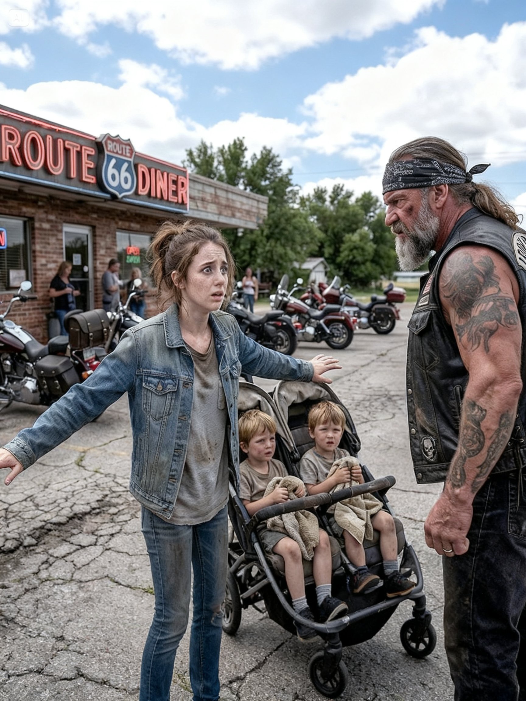 I THOUGHT SHE RUINED MY HARLEY – THEN I SAW MY DEAD DAUGHTER’S EYES IN THE ORPHANAGE TWINS