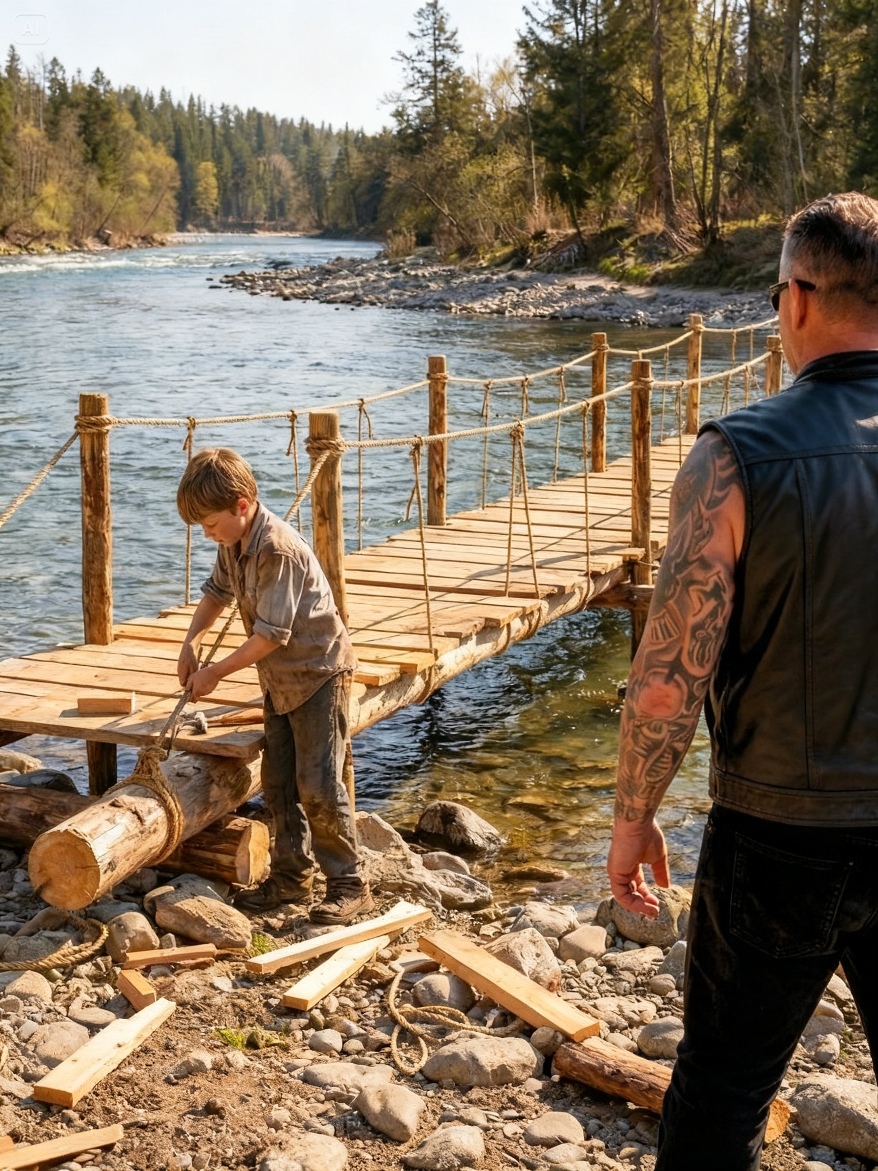 I LAUGHED AT THE BOY’S CROOKED BRIDGE – HOURS LATER IT WAS THE ONLY THING KEEPING 40 OF US ALIVE