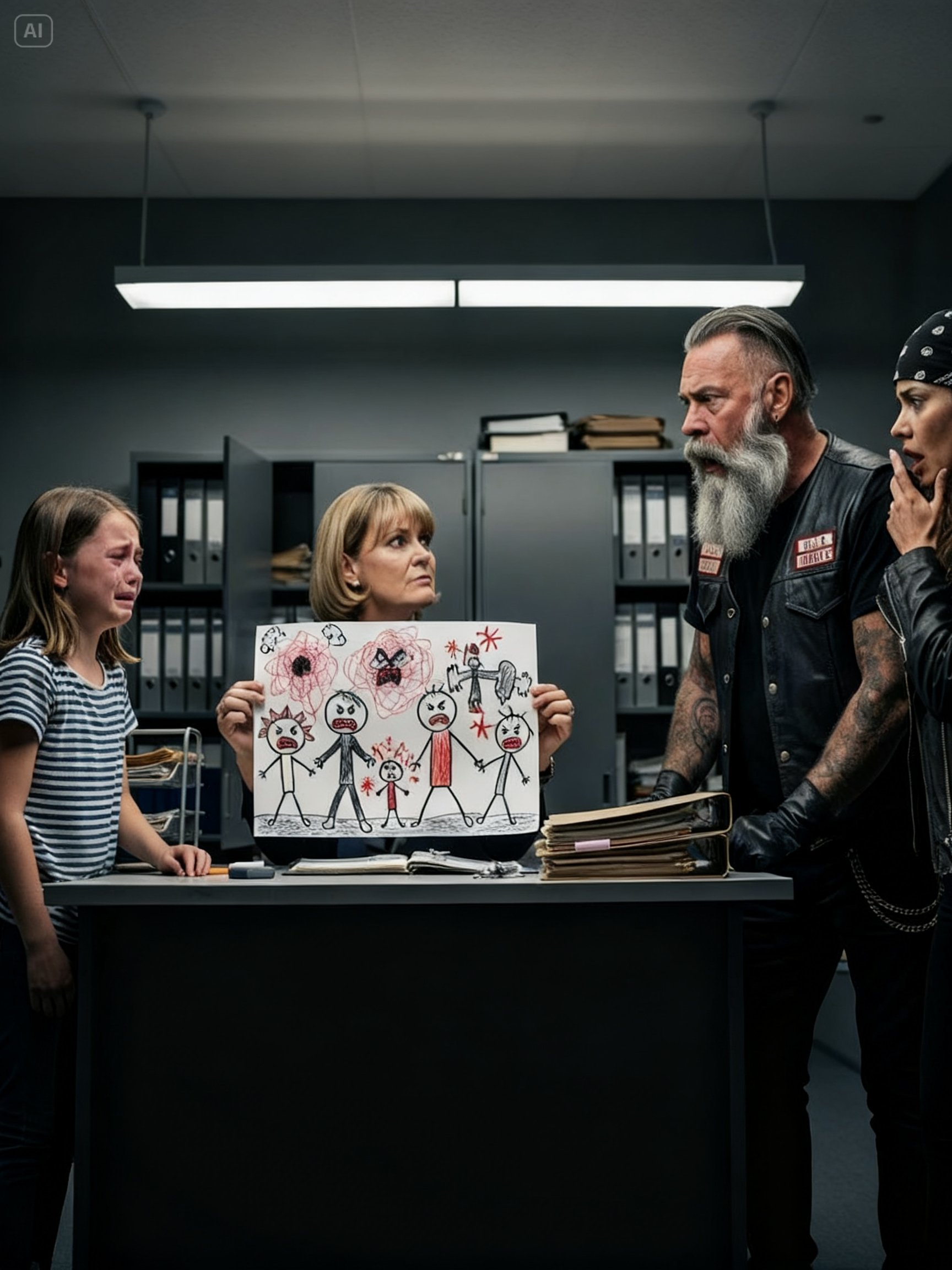 I THOUGHT THE BIKER DAD WAS THE THREAT – UNTIL I SHOWED HIM HIS SON’S DRAWINGS