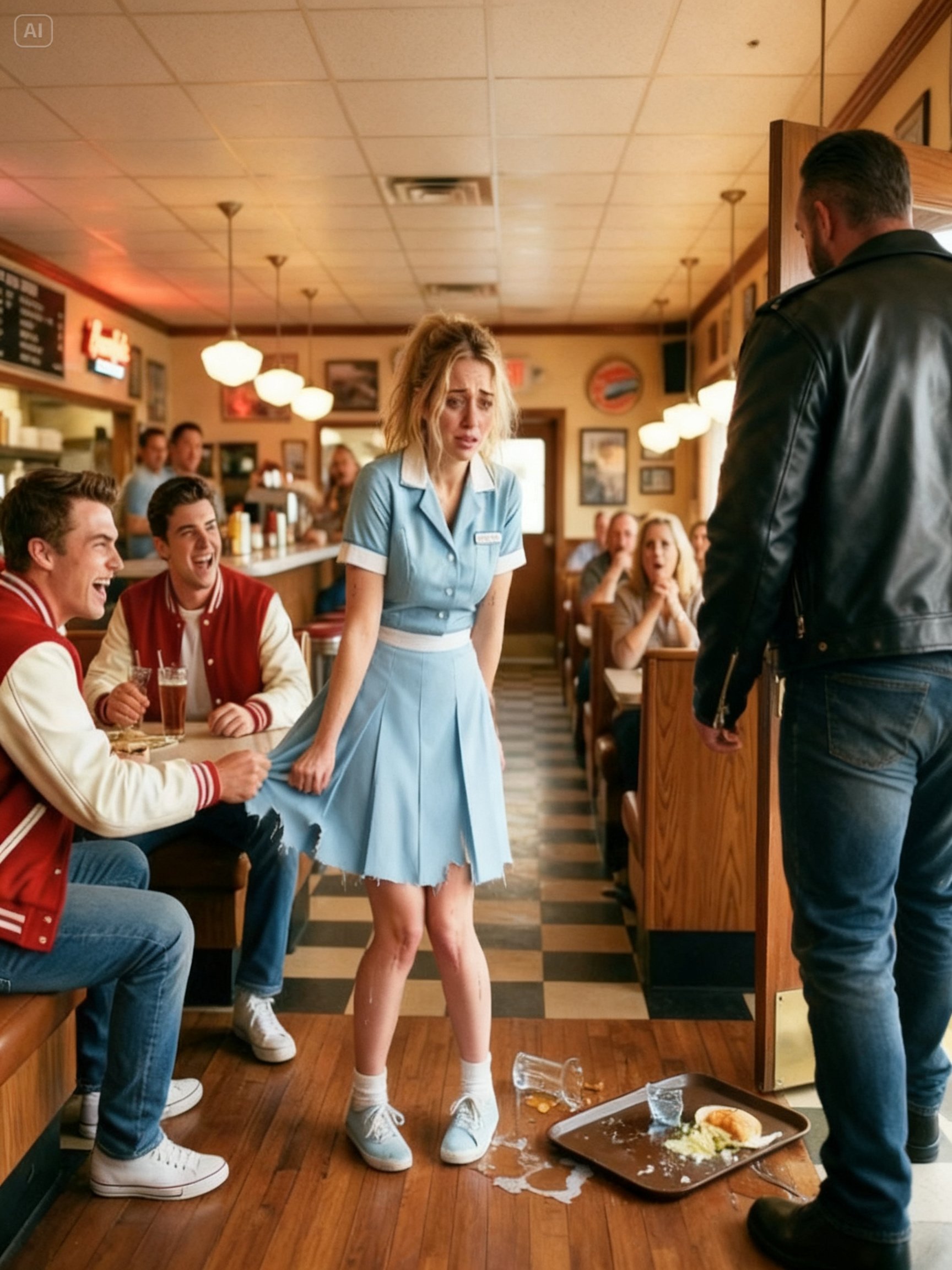 THEY RIPPED THE WAITRESS’S SKIRT FOR FUN – THEN THE HELL ANGEL BOSS TURNED THE WHOLE DINER INTO A NIGHTMARE