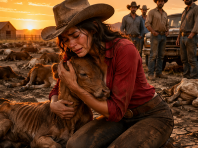 “NINETEEN HEAD OF DOG FOOD,” THE RANCHER SAID – FOUR YEARS LATER, HE STOOD AT HER GREEN FENCE AND ASKED FOR…