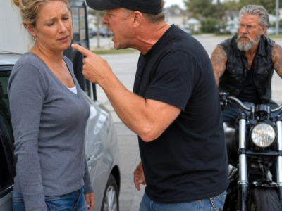He Threw Money at Me at the Gas Pump—Then My Biker Husband’s Engine Shook the Ground