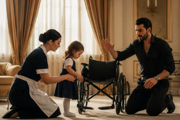 THE CRIME BOSS CAUGHT HIS MAID SECRETLY MAKING HIS PARALYZED DAUGHTER STAND AND RAISED A GUN—UNTIL THE LITTLE GIRL WHISPERED FIVE WORDS THAT EXPOSED THE REAL MONSTER HIDING INSIDE HIS HOUSE