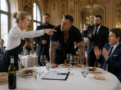 EVERYONE TREATED THE WAITRESS LIKE FURNITURE UNTIL SHE EXPOSED A TEN-MILLION-DOLLAR LIE – THEN THE MOB BOSS TOOK HER TO THE DOCKS, WHERE THE MAN WHO HIRED THE SNIPERS CALLED HER BY NAME