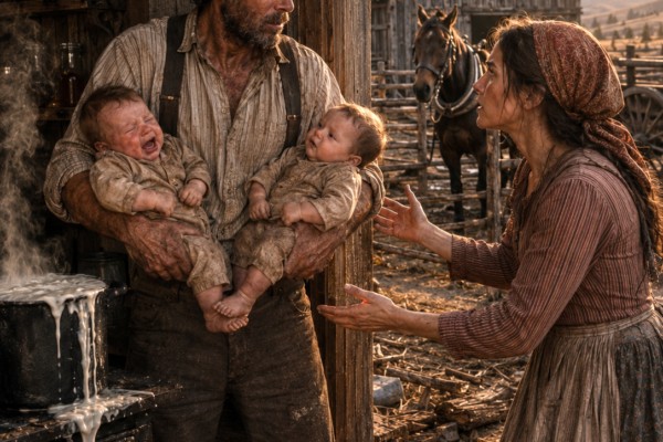 “Let Me Stay—I’ll Raise Your Twins,” I Told the Widowed Rancher—Then Wyoming’s Worst Blizzard Made My Rope the Town’s Only Road Home