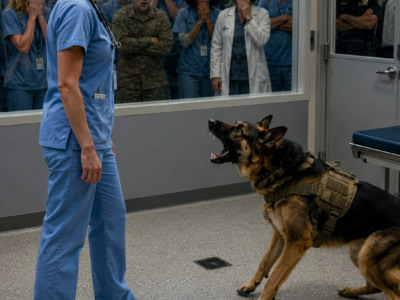 They Left a Trauma Nurse Alone with a Terrified Military K9—Then He Recognized the Woman Who Once Gave Him a Home