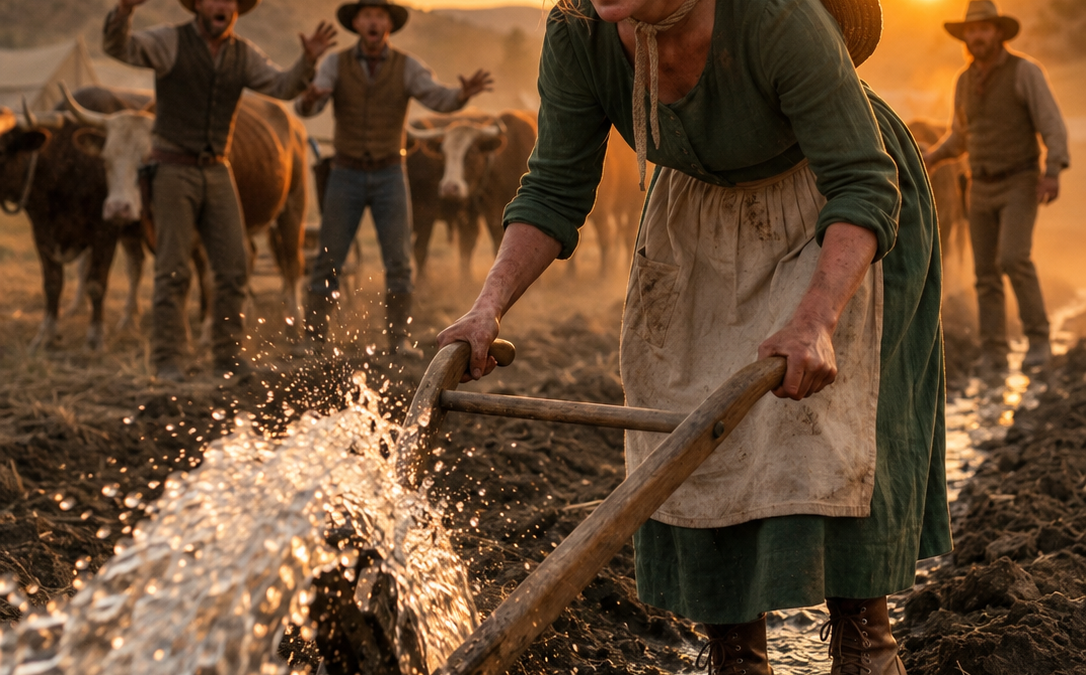 she spent every dollar on forty worn-out oxen while the county laughed—then the mountain opened beneath their feet and proved her grandfather right