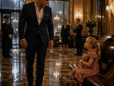 I STOPPED FOR A SICK MAID’S LITTLE GIRL IN MY LOBBY – THEN SHE SPOKE ONE NAME, AND MY MOST TRUSTED MAN LOOKED READY TO RUN