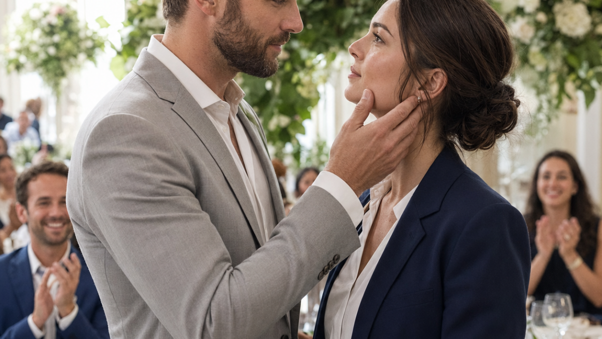 I’M A CEO, AND I KISSED A STRANGER AT MY COUSIN’S WEDDING TO SAVE A TWO-YEAR LIE—THEN MY EX-FIANCÉE WHISPERED HER REAL NAME INTO THE MICROPHONE