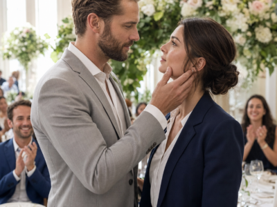 I’M A CEO, AND I KISSED A STRANGER AT MY COUSIN’S WEDDING TO SAVE A TWO-YEAR LIE—THEN MY EX-FIANCÉE WHISPERED HER REAL NAME INTO THE MICROPHONE