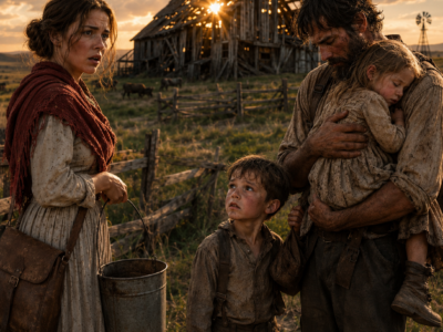 feed my children and i’ll rebuild your ruined barn, the starving stranger promised—then the widow found what her husband had hidden beneath the floor