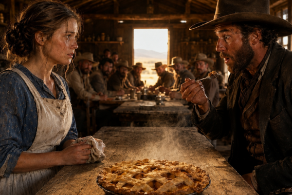 Forty cowboys refused the new ranch cook’s supper—by Sunday they were riding nine miles in clean shirts for her peach pie