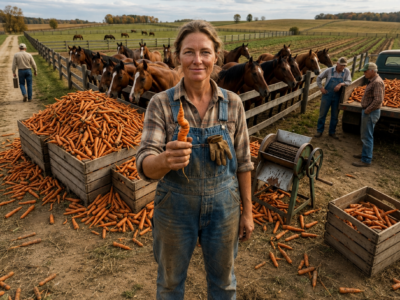 The Cannery Wrote Off 40 Tons of Crooked Carrots Every Fall — Her Horse Ranch Built a Waiting List