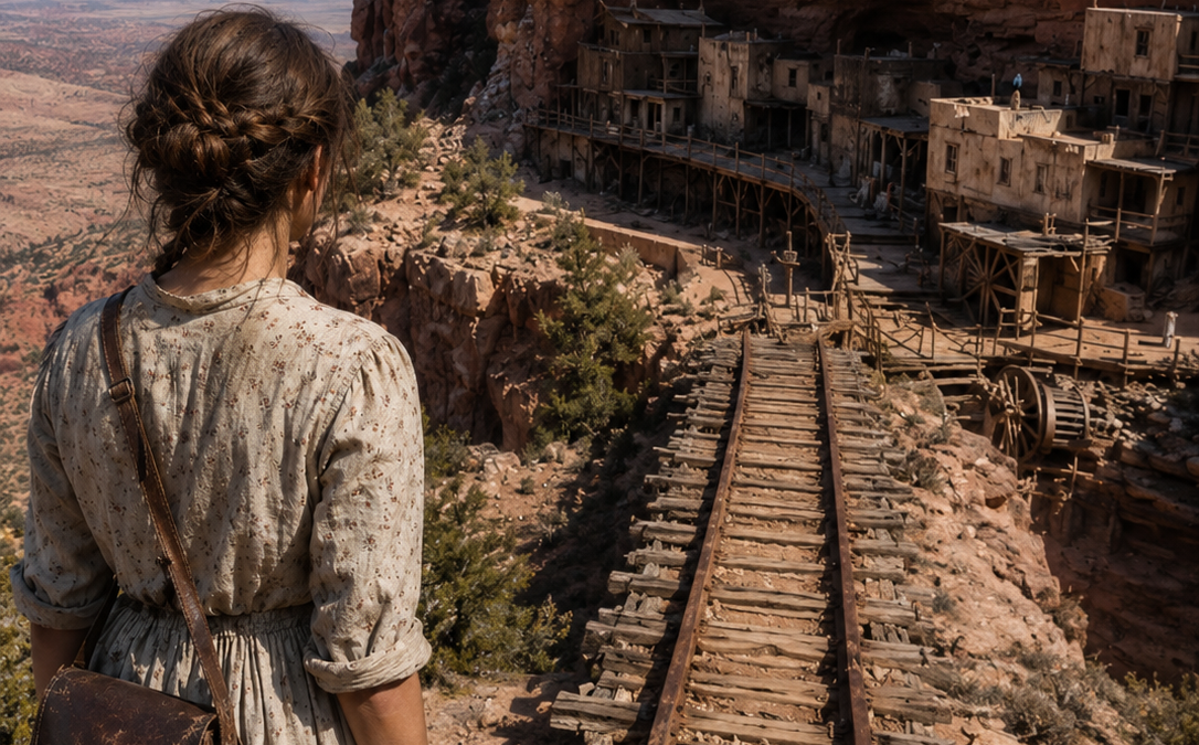 everyone said the abandoned desert rail line led nowhere—then the orphaned girl followed it and found a town her own family would kill to possess