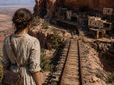 everyone said the abandoned desert rail line led nowhere—then the orphaned girl followed it and found a town her own family would kill to possess