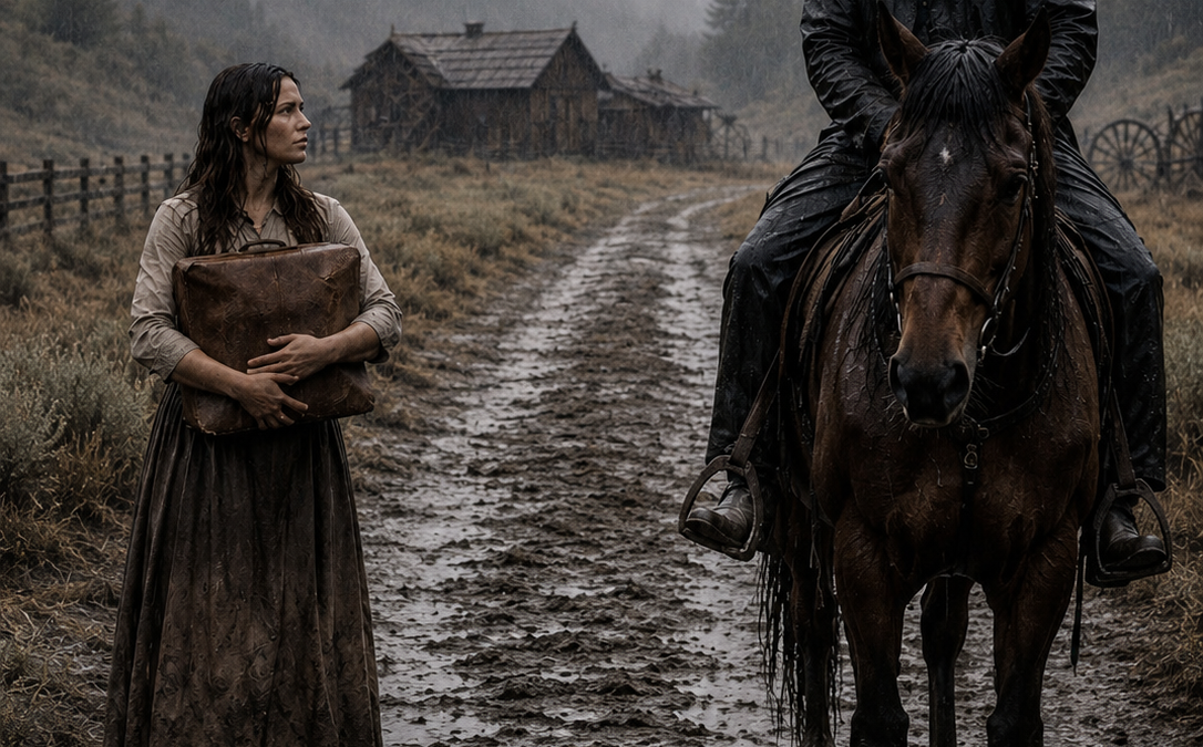 a lone montana cowboy found a mail-order bride abandoned in the storm—then the whole town accused her of a crime she never committed