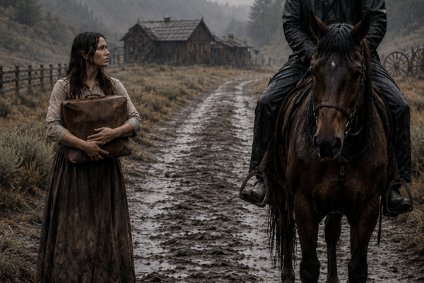 a lone montana cowboy found a mail-order bride abandoned in the storm—then the whole town accused her of a crime she never committed