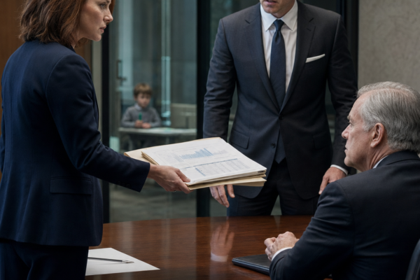 A LITTLE BOY ASKED WHY THE GIRL HAD NO FOOD—MONTHS LATER, HER MOTHER WALKED INTO HIS CEO FATHER’S BOARDROOM HOLDING A FOLDER NO ONE THERE WAS SUPPOSED TO SEE